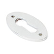 This is an image showing From The Anvil - Polished Chrome Oval Escutcheon available from trade door handles, quick delivery and discounted prices