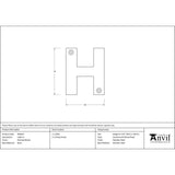This is an image showing From The Anvil - Polished Nickel Letter H available from trade door handles, quick delivery and discounted prices