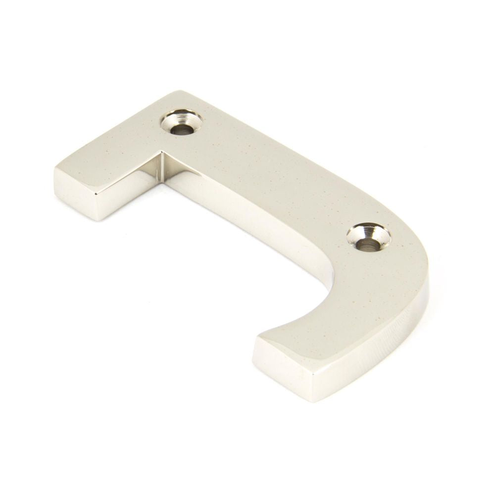 This is an image showing From The Anvil - Polished Nickel Letter J available from trade door handles, quick delivery and discounted prices