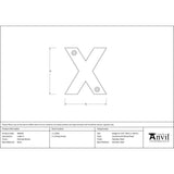 This is an image showing From The Anvil - Polished Nickel Letter X available from trade door handles, quick delivery and discounted prices