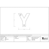 This is an image showing From The Anvil - Polished Nickel Letter Y available from trade door handles, quick delivery and discounted prices
