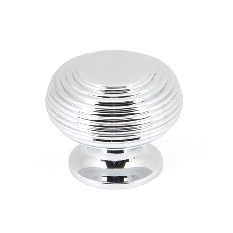 This is an image showing From The Anvil - Polished Chrome Beehive Cabinet Knob 40mm available from trade door handles, quick delivery and discounted prices