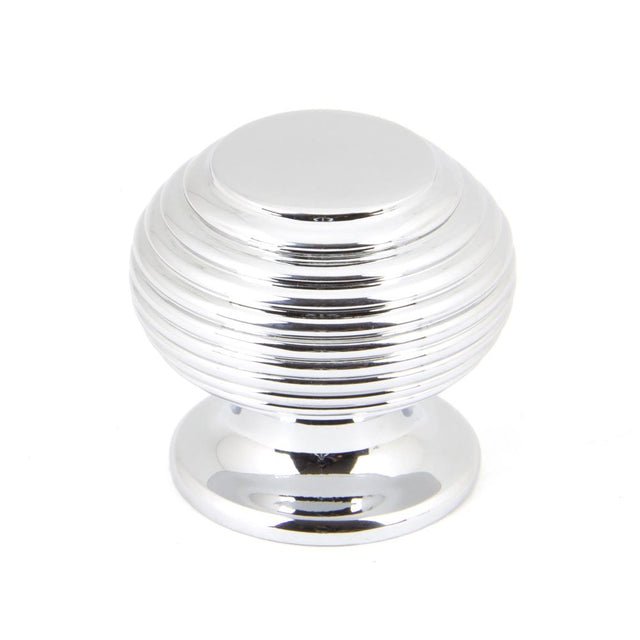 This is an image showing From The Anvil - Polished Chrome Beehive Cabinet Knob 30mm available from trade door handles, quick delivery and discounted prices