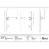 This is an image showing From The Anvil - Aged Brass Avon Slimline Lever Espag. Lock Set available from trade door handles, quick delivery and discounted prices