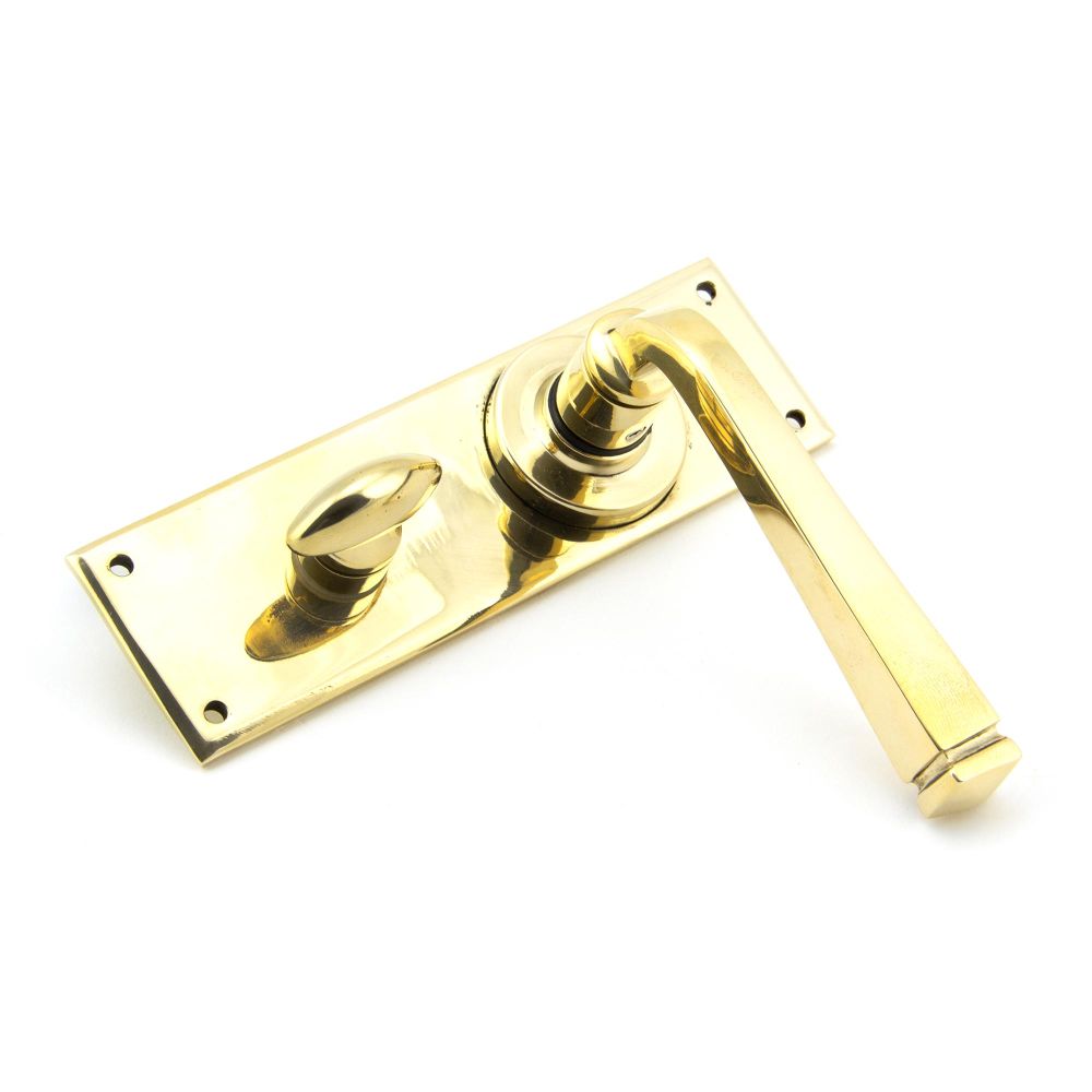 This is an image showing From The Anvil - Aged Brass Avon Lever Bathroom Set available from trade door handles, quick delivery and discounted prices