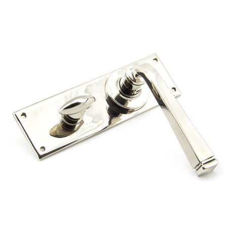 This is an image showing From The Anvil - Polished Nickel Avon Lever Bathroom Set available from trade door handles, quick delivery and discounted prices