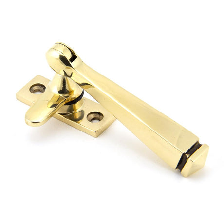 This is an image showing From The Anvil - Aged Brass Locking Avon Fastener available from trade door handles, quick delivery and discounted prices