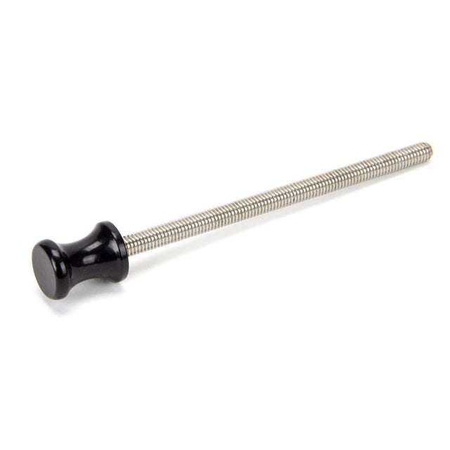 This is an image showing From The Anvil - Black ended SS M6 110mm Threaded Bar available from trade door handles, quick delivery and discounted prices