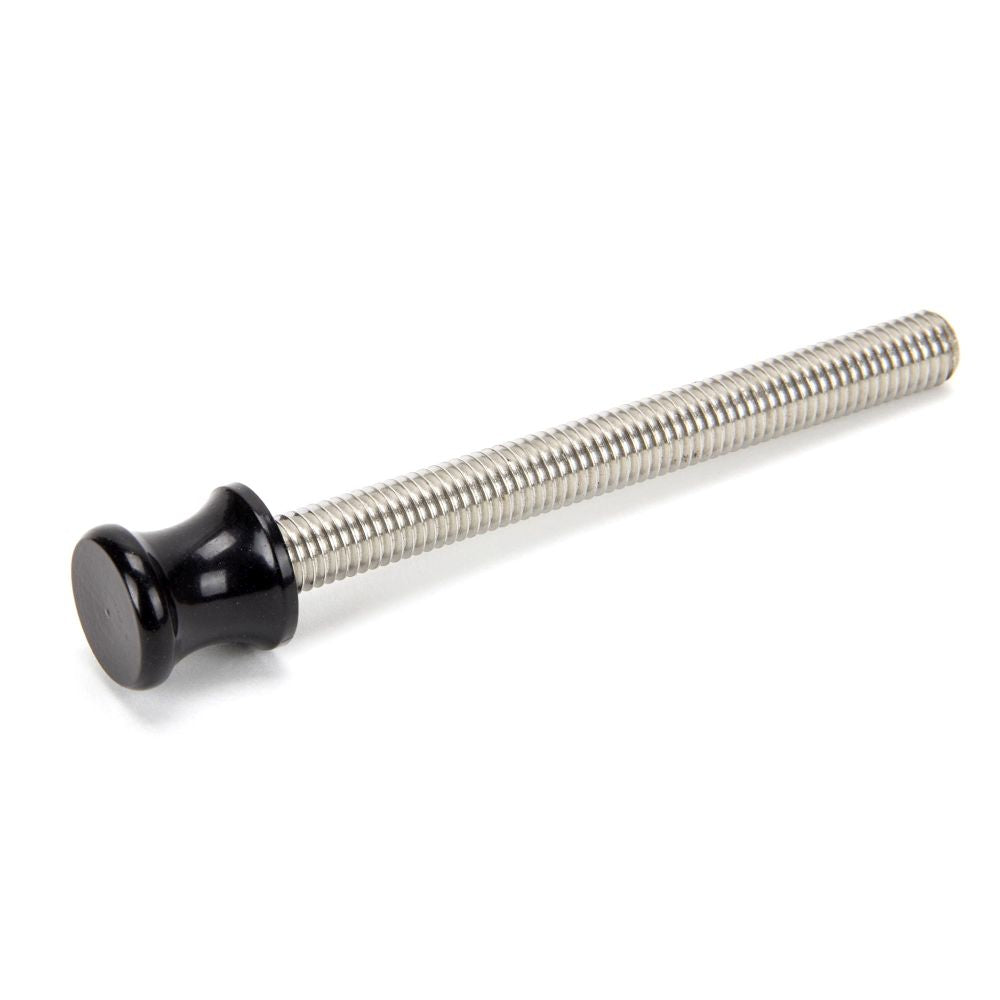 This is an image showing From The Anvil - Black ended SS M10 110mm Threaded Bar available from trade door handles, quick delivery and discounted prices