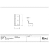 This is an image showing From The Anvil - Bright Zinc Plated 2 1/2" Stormproof Hinge 1951 (pair) available from trade door handles, quick delivery and discounted prices