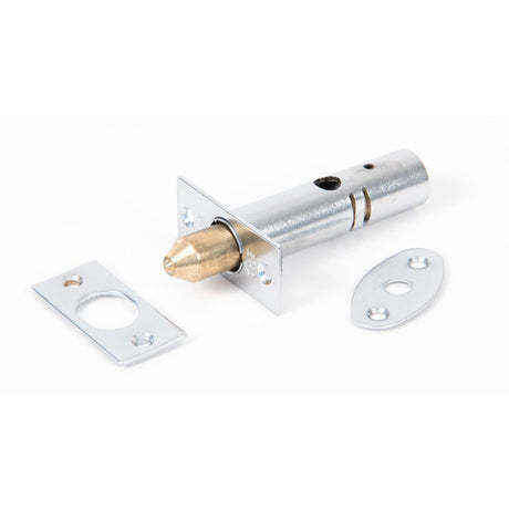 This is an image showing From The Anvil - Satin Chrome Security Door Bolt available from trade door handles, quick delivery and discounted prices