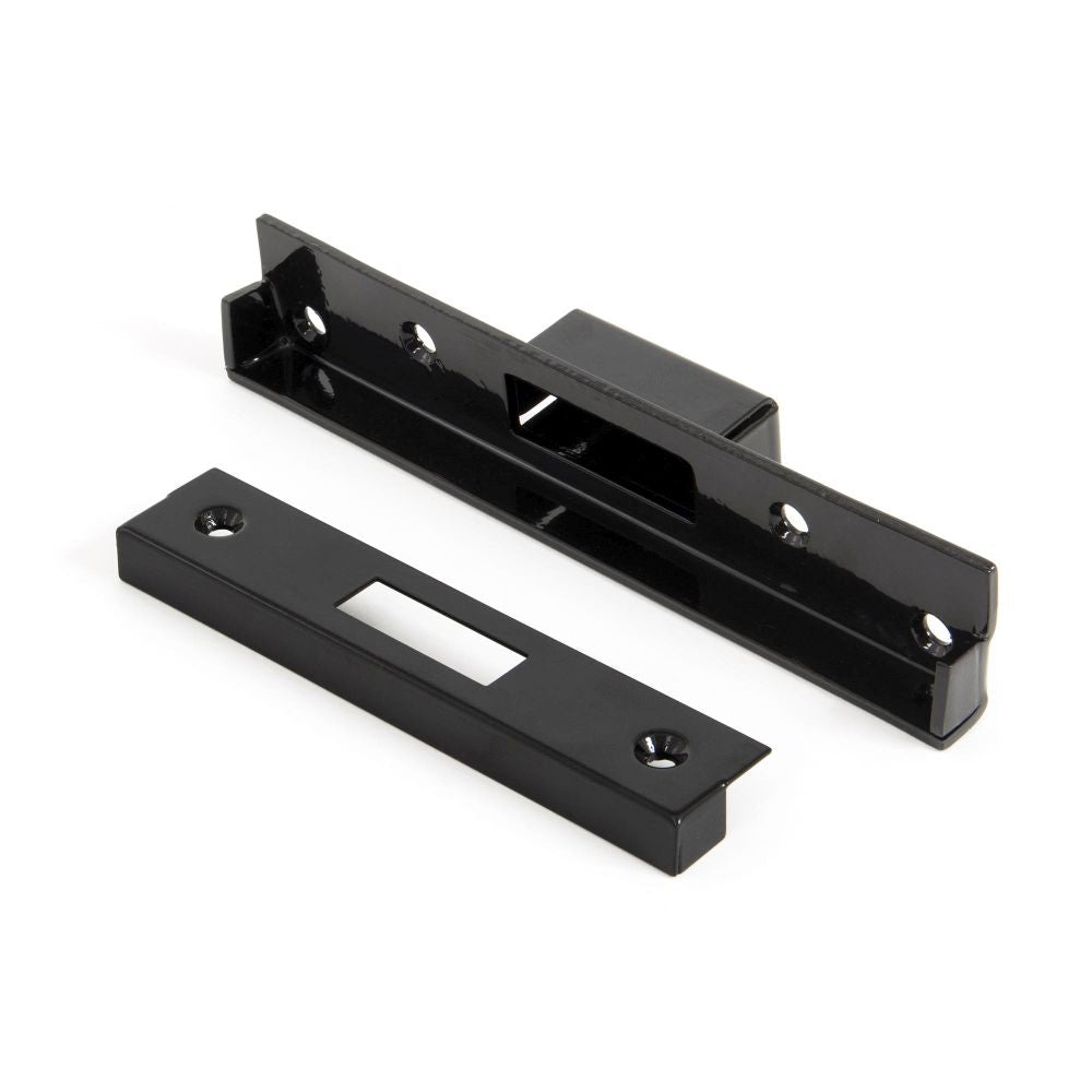 This is an image showing From The Anvil - Black 1/2" Rebate Kit for Deadlock available from trade door handles, quick delivery and discounted prices