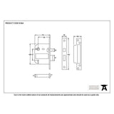 This is an image showing From The Anvil - Black 3" 5 Lever BS Sash Lock available from trade door handles, quick delivery and discounted prices