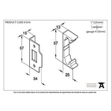 This is an image showing From The Anvil - Electro Brassed ?" Rebate Kit for Tubular Mortice Latch available from trade door handles, quick delivery and discounted prices