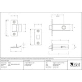 High quality image of From The Anvil - Nickel 2Â½" Tubular Mortice Latch | Sku. 91080 | Trade Door Handles, Kendal.