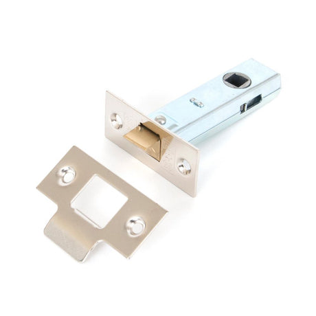 This is an image showing From The Anvil - Nickel 3" Tubular Mortice Latch available from trade door handles, quick delivery and discounted prices