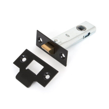 This is an image showing From The Anvil - Black 3" Tubular Mortice Latch available from trade door handles, quick delivery and discounted prices