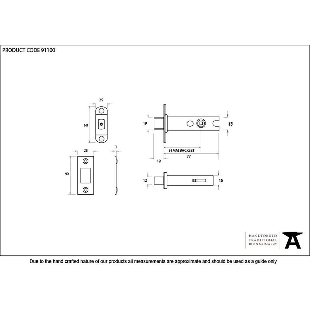 This is an image showing From The Anvil - SSS 3" Heavy Duty Tubular Deadbolt available from trade door handles, quick delivery and discounted prices