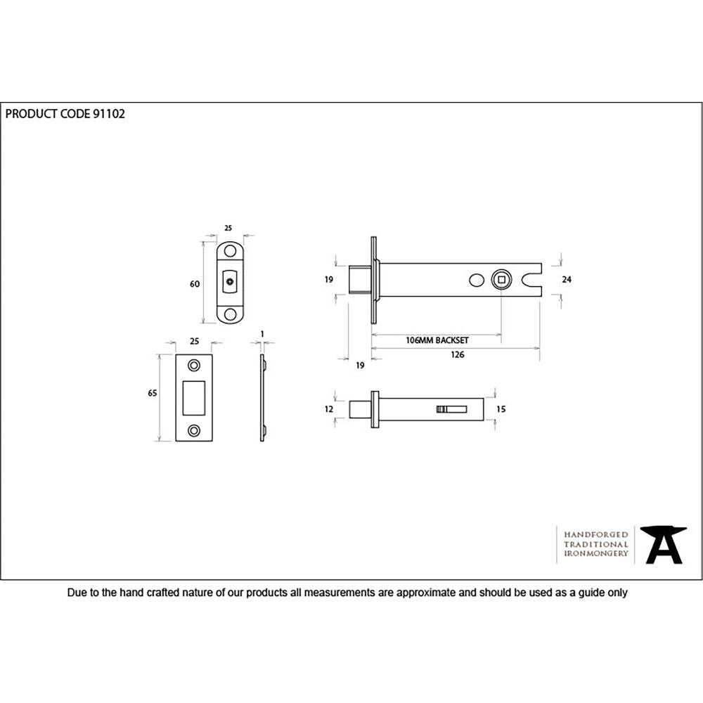 This is an image showing From The Anvil - SSS 5" Heavy Duty Tubular Deadbolt available from trade door handles, quick delivery and discounted prices