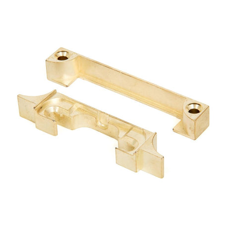 This is an image showing From The Anvil - Electro Brass 1/2" Rebate Kit for Latch and Deadbolt available from trade door handles, quick delivery and discounted prices