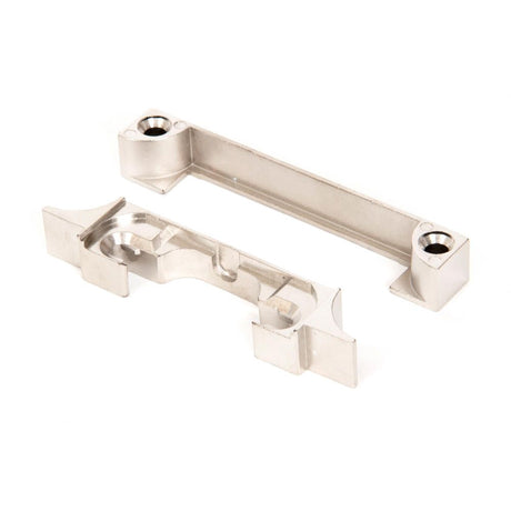 This is an image showing From The Anvil - Nickel 1/2" Rebate Kit  Latch and Deadbolt available from trade door handles, quick delivery and discounted prices