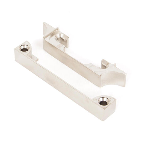 This is an image showing From The Anvil - Nickel 1/2" Rebate Kit  Latch and Deadbolt available from trade door handles, quick delivery and discounted prices