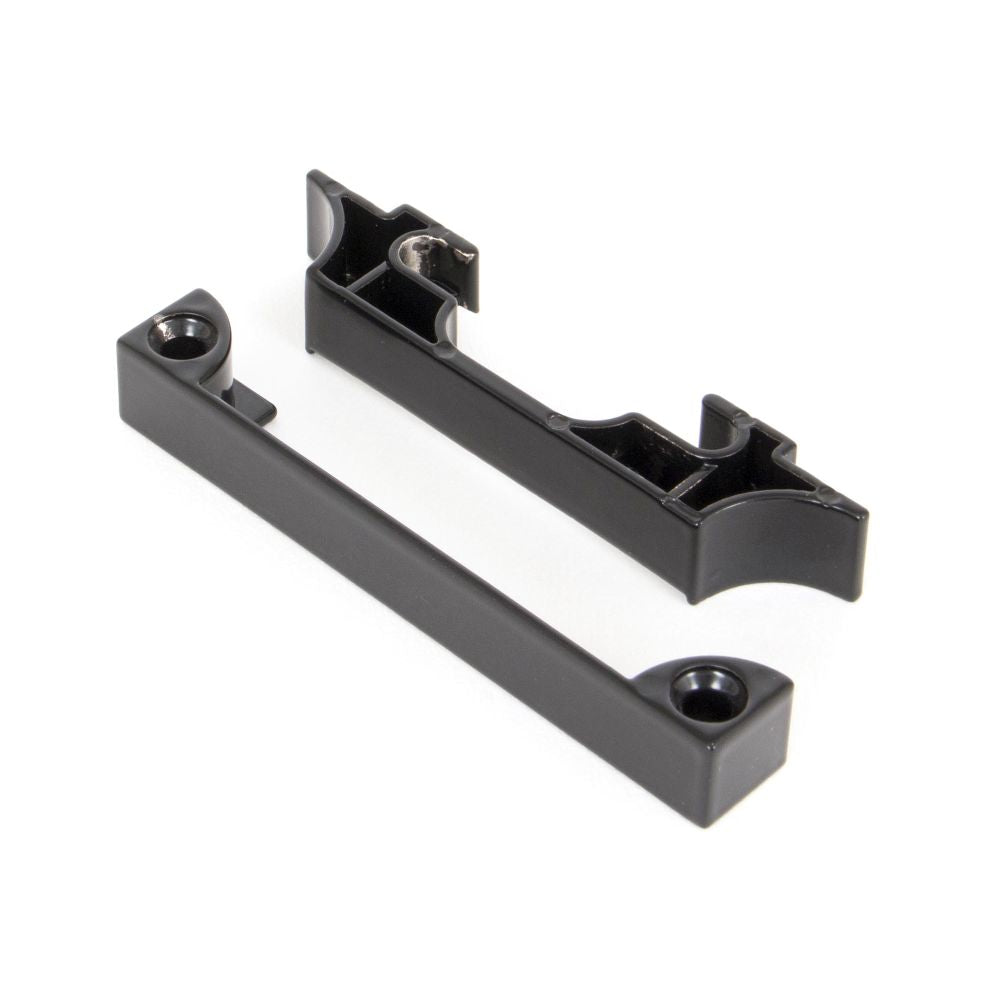 This is an image showing From The Anvil - Black 1/2" Rebate Kit for Latch and Deadbolt available from trade door handles, quick delivery and discounted prices