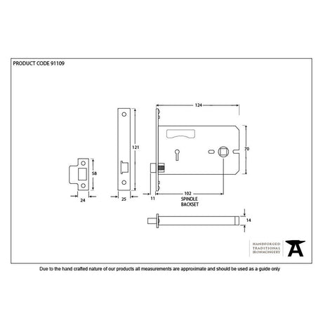 This is an image showing From The Anvil - Black 5" Horizontal Latch available from trade door handles, quick delivery and discounted prices