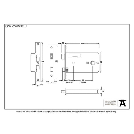 This is an image showing From The Anvil - SS 5" Horizontal 3 Lever Sash Lock available from trade door handles, quick delivery and discounted prices