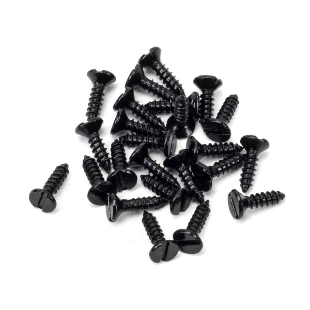 This is an image showing From The Anvil - Black 6x?" Countersunk Screws (25) available from trade door handles, quick delivery and discounted prices