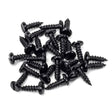 This is an image showing From The Anvil - Black 8x?" Round Head Screws (25) available from trade door handles, quick delivery and discounted prices