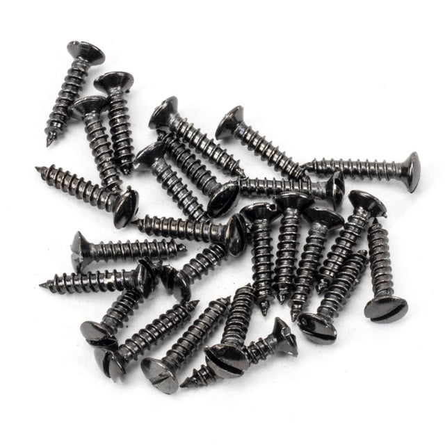 This is an image showing From The Anvil - Dark Stainless Steel 6x?" Countersunk Raised Head Screw (25) available from trade door handles, quick delivery and discounted prices