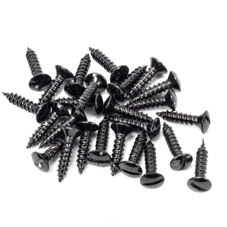 This is an image showing From The Anvil - Dark Stainless Steel 8x?" Countersunk Raised Head Screw (25) available from trade door handles, quick delivery and discounted prices