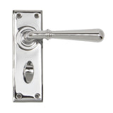 This is an image showing From The Anvil - Polished Chrome Newbury Lever Bathroom Set available from trade door handles, quick delivery and discounted prices