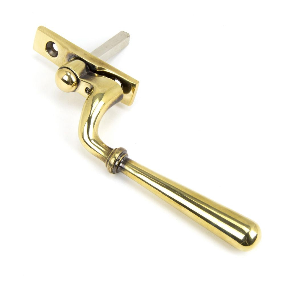This is an image showing From The Anvil - Aged Brass Newbury Espag - LH available from trade door handles, quick delivery and discounted prices