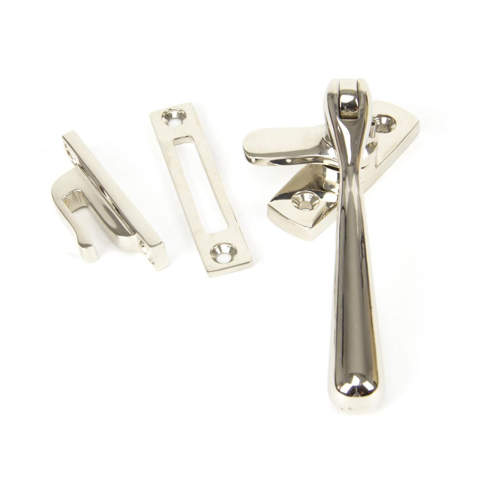 This is an image showing From The Anvil - Polished Nickel Locking Newbury Fastener available from trade door handles, quick delivery and discounted prices