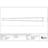 This is an image showing From The Anvil - External Beeswax 24" Penny End Hinge Front (pair) available from trade door handles, quick delivery and discounted prices