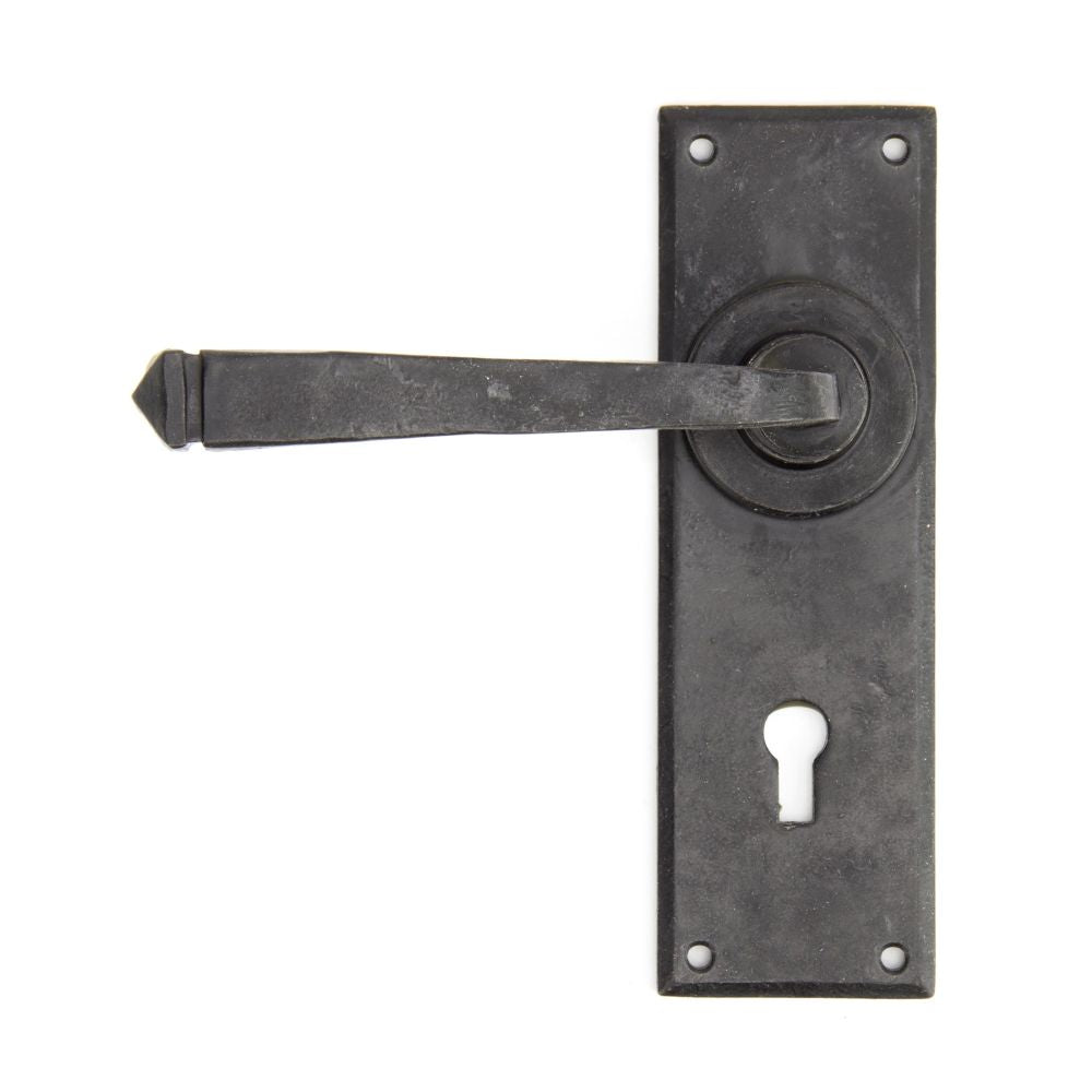 This is an image showing From The Anvil - External Beeswax Avon Lever Lock Set available from trade door handles, quick delivery and discounted prices