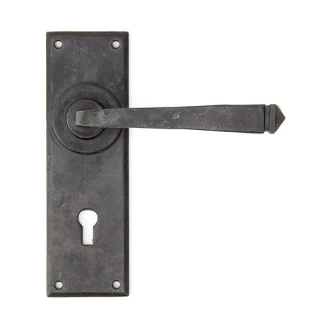 This is an image showing From The Anvil - External Beeswax Avon Lever Lock Set available from trade door handles, quick delivery and discounted prices