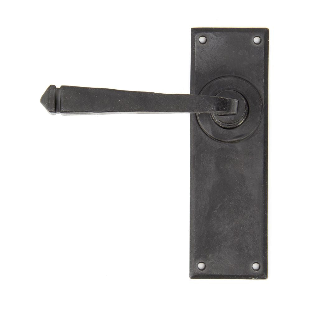 This is an image showing From The Anvil - External Beeswax Avon Lever Latch Set available from trade door handles, quick delivery and discounted prices