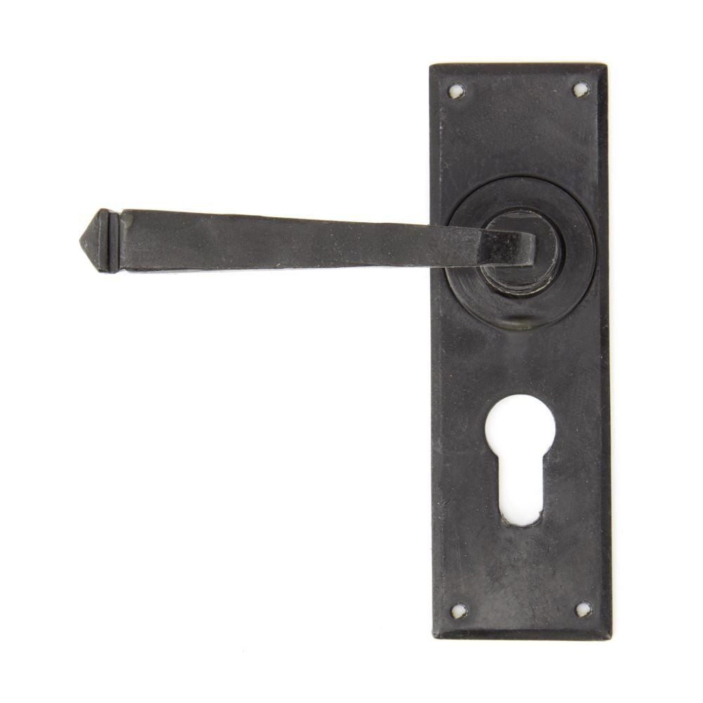 This is an image showing From The Anvil - External Beeswax Avon Lever Euro Lock Set available from trade door handles, quick delivery and discounted prices