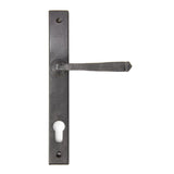 This is an image showing From The Anvil - External Beeswax Avon Slimline Lever Espag. Lock Set available from trade door handles, quick delivery and discounted prices