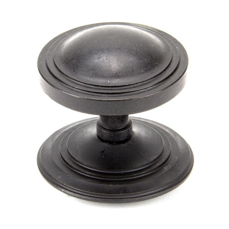 This is an image showing From The Anvil - External Beeswax Art Deco Centre Door Knob available from trade door handles, quick delivery and discounted prices