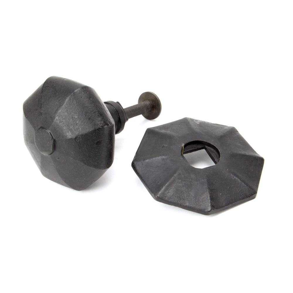 This is an image showing From The Anvil - External Beeswax Octagonal Centre Door Knob available from trade door handles, quick delivery and discounted prices