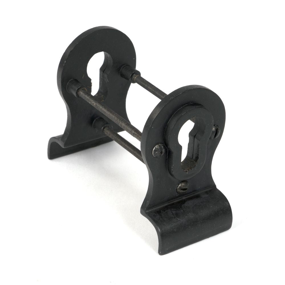 This is an image showing From The Anvil - External Beeswax 50mm Euro Door Pull (Back to Back fixings) available from trade door handles, quick delivery and discounted prices