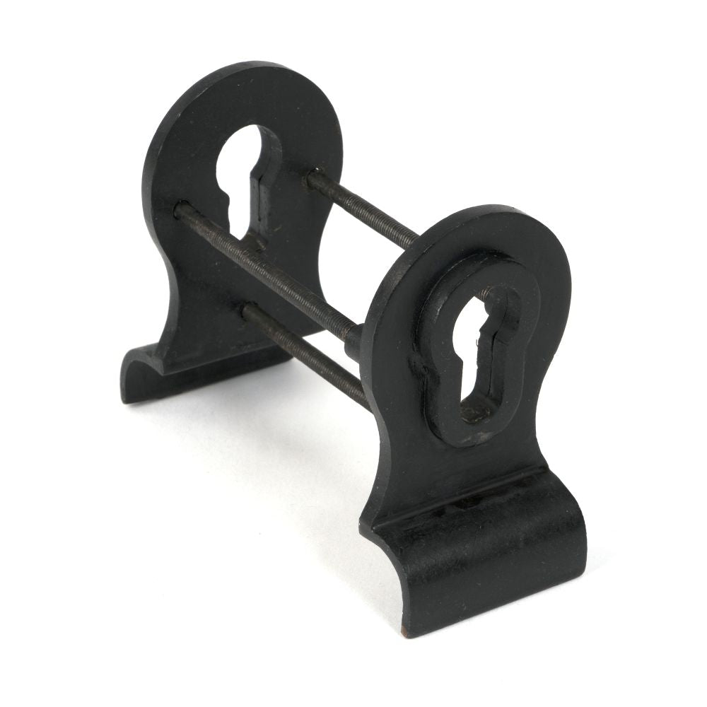 This is an image showing From The Anvil - External Beeswax 50mm Euro Door Pull (Back to Back fixings) available from trade door handles, quick delivery and discounted prices