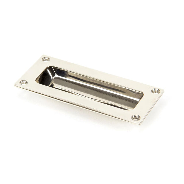 This is an image showing From The Anvil - Polished Nickel Flush Handle available from trade door handles, quick delivery and discounted prices