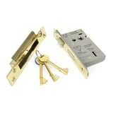 This is an image showing From The Anvil - PVD 2?" BS Heavy Duty Sash Lock KA available from trade door handles, quick delivery and discounted prices