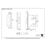 This is an image showing From The Anvil - PVD 2 1/2" Heavy Duty Bathroom Mortice Lock available from trade door handles, quick delivery and discounted prices