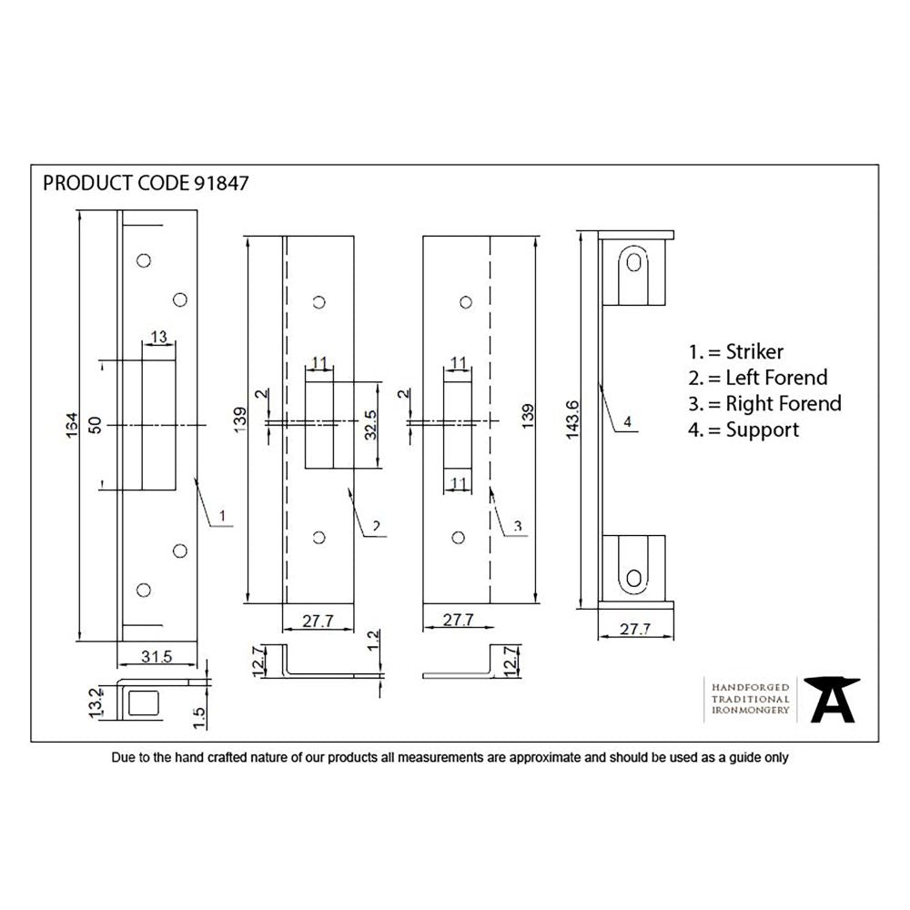 This is an image showing From The Anvil - Black 1/2" Euro Dead Lock Rebate Kit available from trade door handles, quick delivery and discounted prices